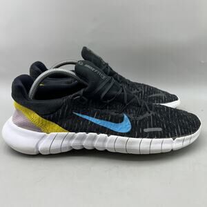 Nike Free Run 5.0 Running Shoes Men Size 11 Black Blue Comfort Light Sneakers